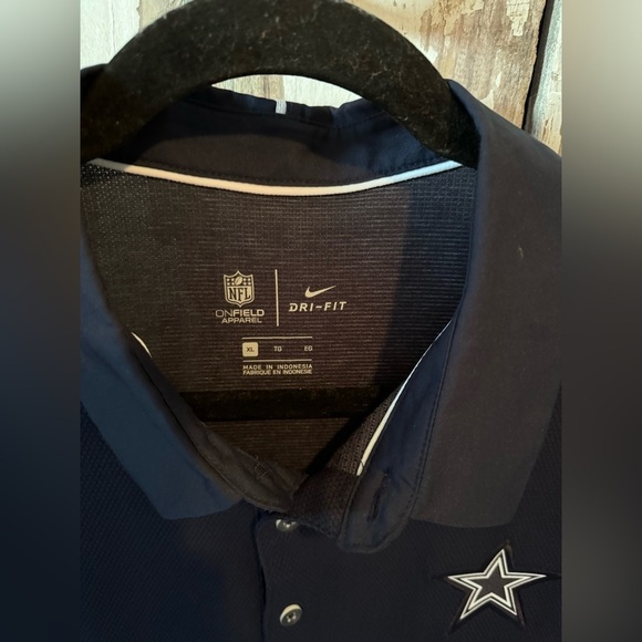 Nike NFL Cowboys OnField Polo Size XL Drifit Navy - Picture 3 of 8
